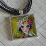 Bloom glass tile pendant NE..