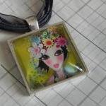 Bloom glass tile pendant NE..