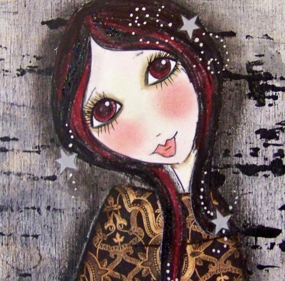 Bella in the midnight garden PRINT 