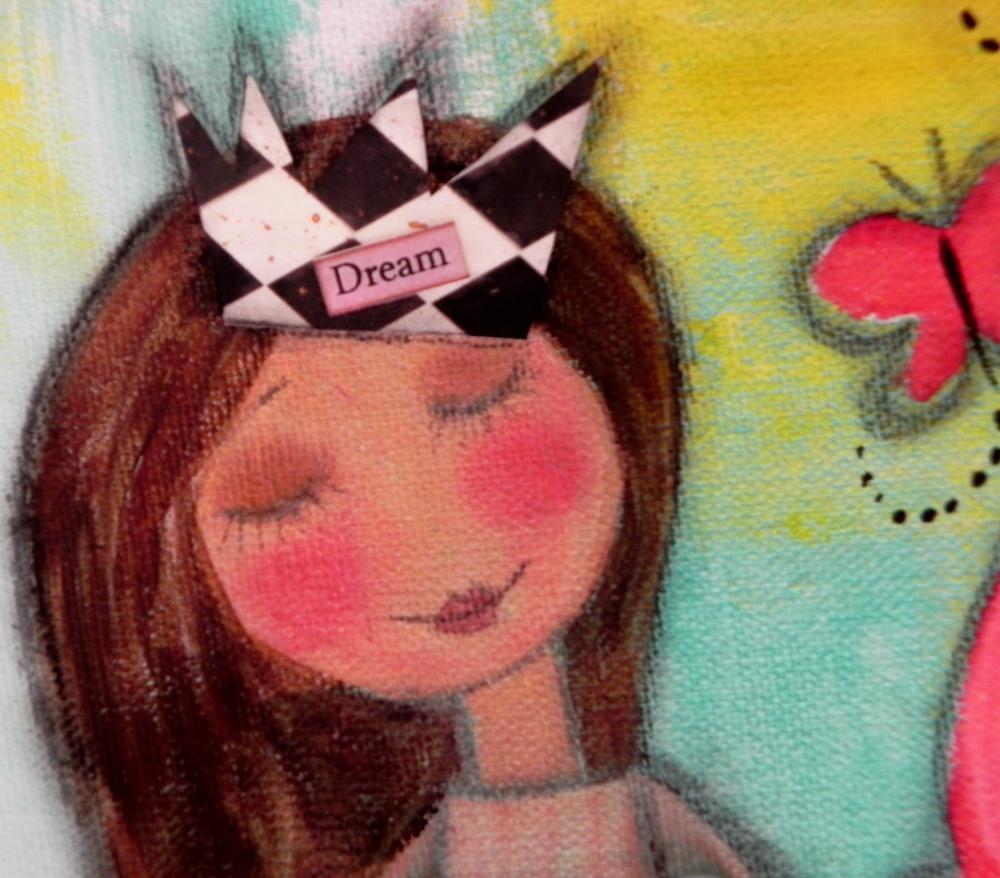 I had a dream...9x12 mixed media canvas painting ORIGINAL